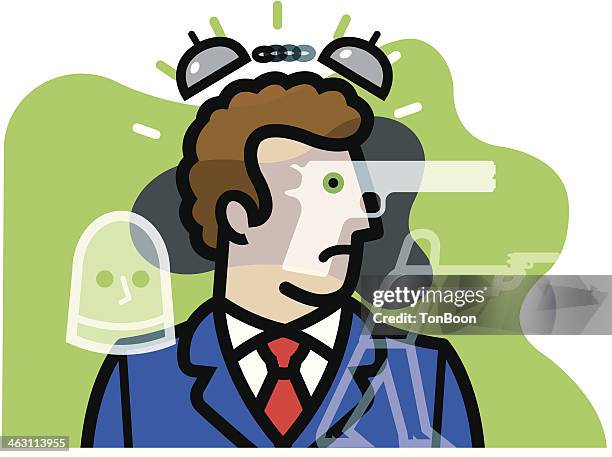 trauma armed robbery - shot clock stock illustrations