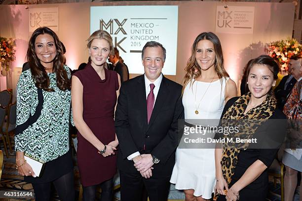 Melanie Sykes, Donna Air, Jose Antonio Meade, Minister of Foreign Affairs of Mexico, Amanda Byram and Rachel Khoo attend a gastronomic Mexican lunch...