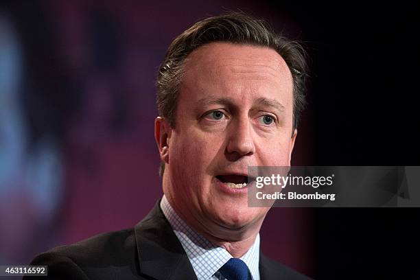 David Cameron, U.K. Prime minister, speaks during the British Chamber of Commerce's annual conference in London, U.K., on Tuesday, Feb. 10, 2015....