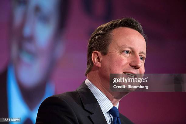 David Cameron, U.K. Prime minister, speaks during the British Chamber of Commerce's annual conference in London, U.K., on Tuesday, Feb. 10, 2015....