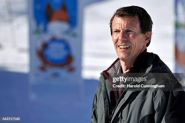 Prince Joachim of Denmark attends the Danish Royal family annual skiing photocall whilst on holiday on February 10, 2015 in Col-de-Bretaye near...