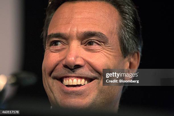Antonio Horta-Osorio, chief executive officer of Lloyds Banking Group Plc, reacts during the British Chamber of Commerce's annual conference in...