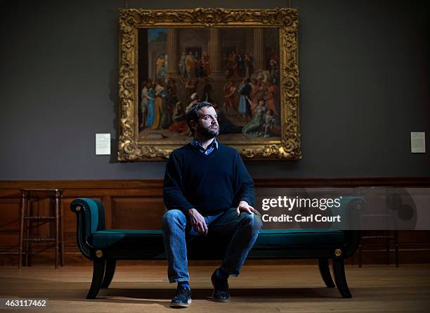 Artist Doug Fishbone poses for a photograph at the Dulwich Picture Gallery on February 10, 2015 in London, England. Working with Doug, the gallery is...