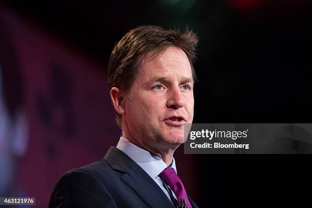 Nick Clegg, U.K. Deputy prime minister and leader of the Liberal Democrats, speaks during the British Chamber of Commerce's annual conference in...