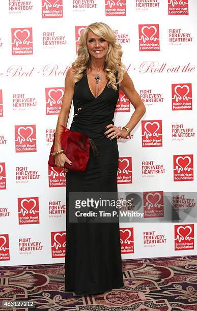Celia Sawyer attends the British Heart Foundation's Roll Out The Red Ball at Park Lane Hotel on February 10, 2015 in London, England.
