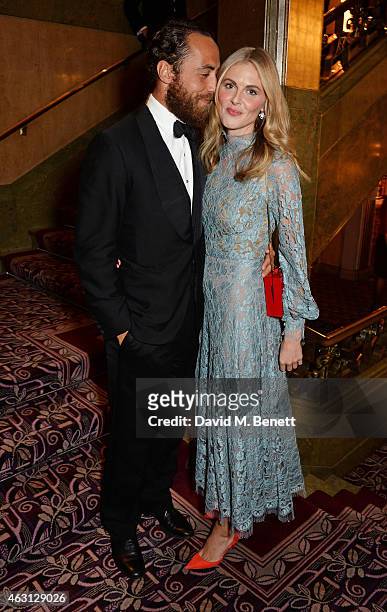 James Middleton and Donna Air attend the inaugural Roll Out The Red Ball in aid of the British Heart Foundation at The Park Lane Hotel on February...