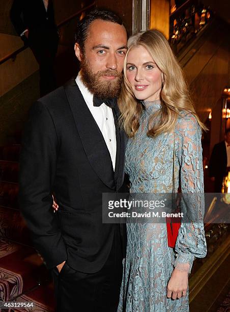 James Middleton and Donna Air attend the inaugural Roll Out The Red Ball in aid of the British Heart Foundation at The Park Lane Hotel on February...