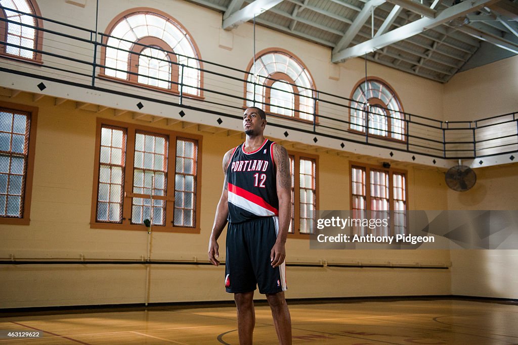 Private MMS Only: Portland Trail Blazers Power Forward, LaMarcus Aldridge, Takes The Court At The American Express PIVOT Shoot In Portland