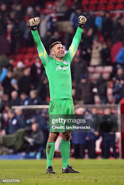 Queens Park Rangers keeper Robert green at the end of the Barclays Premier League match between Sunderland and Queens Park Rangers at the Stadium of...