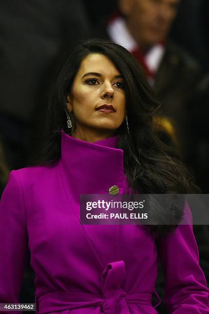 Linda Pizzuti Henry, wife of Liverpool's US owner John W. Henry, attends the English Premier League football match between Liverpool and Tottenham...