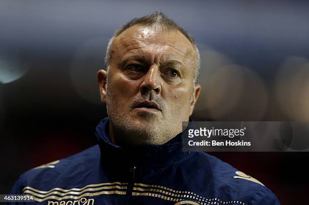 Leeds manager Neil Redfearn looks on ahead of the Sky Bet Championship match between Reading and Leeds United at Madejski Stadium on February 10,...