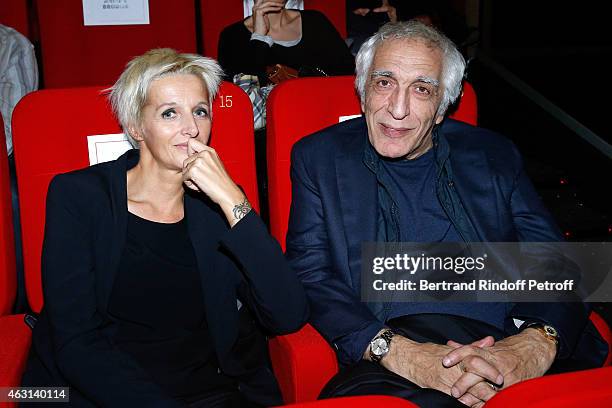 Actor Gerard Darmon et guest attend the 'Bis' Movie Paris Premiere at Cinema Gaumont Capucine on February 10, 2015 in Paris, France.