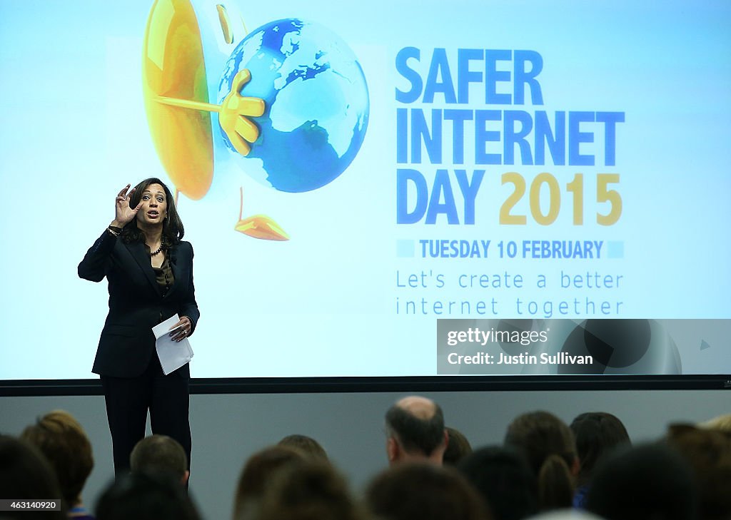 California DA Kamala Harris Speaks At Facebook HQ On Safer Internet Day