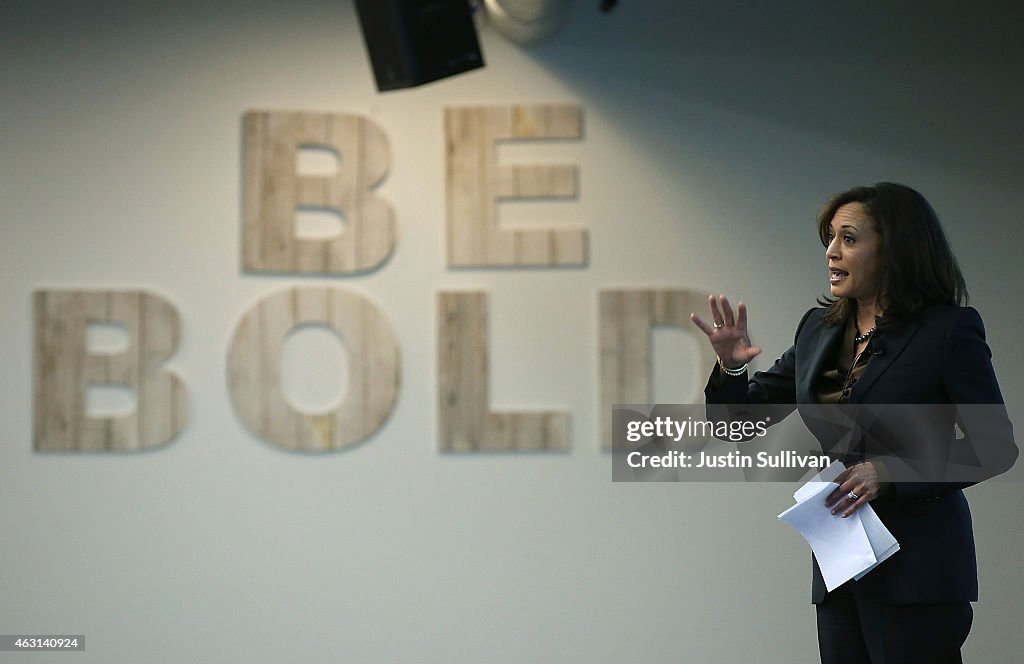 California DA Kamala Harris Speaks At Facebook HQ On Safer Internet Day