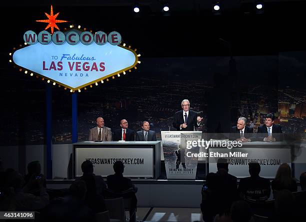 Senior Vice President of Arenas for MGM Resorts International Mark Prows, President and CEO of the Las Vegas Convention & Visitors Authority Rossi...