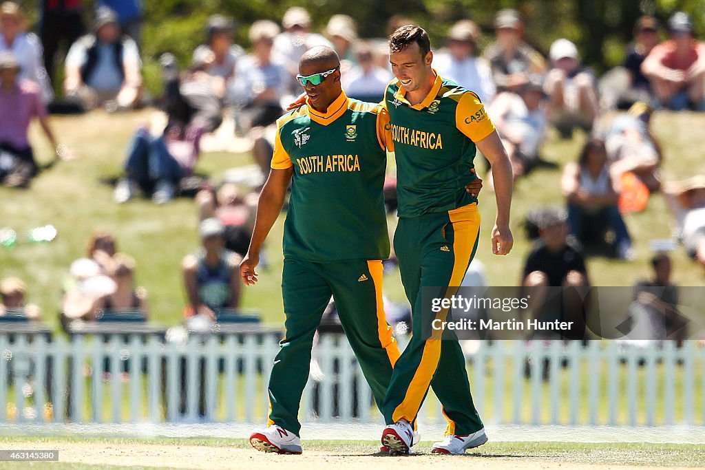 South Africa v New Zealand - ICC CWC Warm Up Match