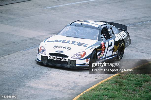 Ryan Newman drives his car during practice for the NASCAR Winston Cup Series Virginia 500 on April 13, 2002 at the Martinsville Speedway in...