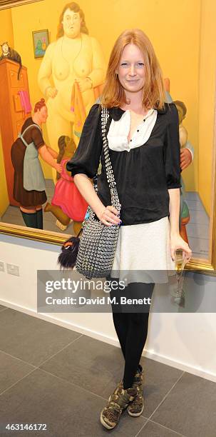 Olivia Inge attends a private view of the Fernando Botero exhibition at The Opera Gallery on February 10, 2015 in London, England.