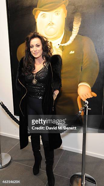 Nancy Dell'olio attends a private view of the Fernando Botero exhibition at The Opera Gallery on February 10, 2015 in London, England.