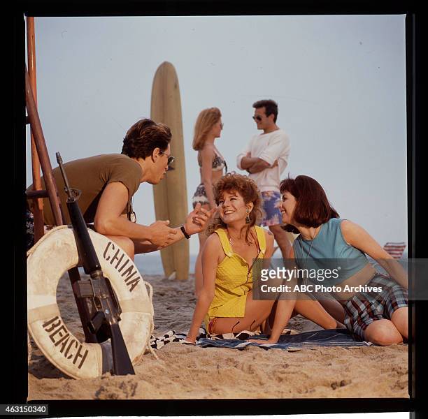 Pilot Gallery - Airdate: April 26, 1988. FOREGROUND : BRIAN WIMMER;CHLOE WEBB;DANA DELANY BACKGROUND: MARG HELGENBERGER;TIM RYAN