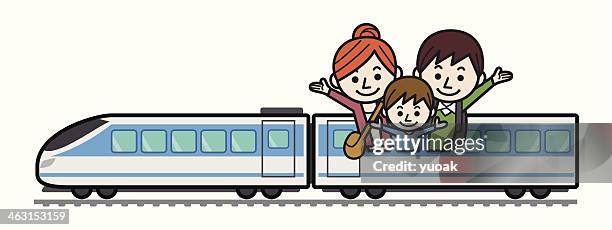family train trip - paris metro stock illustrations