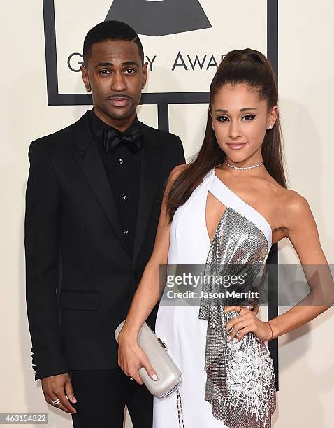 Singers Ariana Grande and Big Sean attend The 57th Annual GRAMMY Awards at the STAPLES Center on February 8, 2015 in Los Angeles, California.