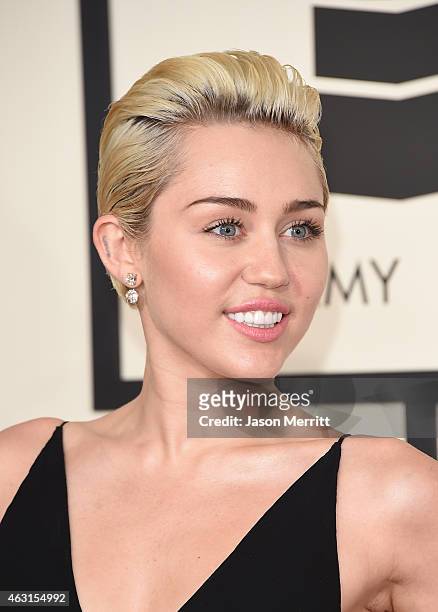 Singer Miley Cyrus attends The 57th Annual GRAMMY Awards at the STAPLES Center on February 8, 2015 in Los Angeles, California.