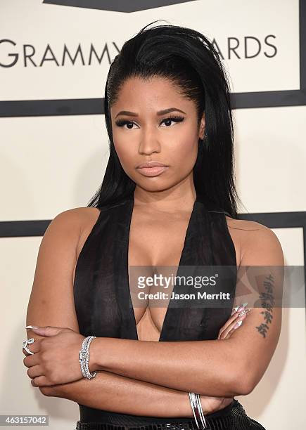 Singer Nicki Minaj attends The 57th Annual GRAMMY Awards at the STAPLES Center on February 8, 2015 in Los Angeles, California.