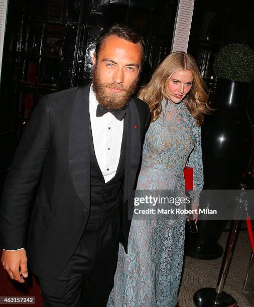 James Middleton and Donna Air attend the inaugural Roll Out The Red Ball in aid of the British Heart Foundation at The Park Lane Hotel on February...