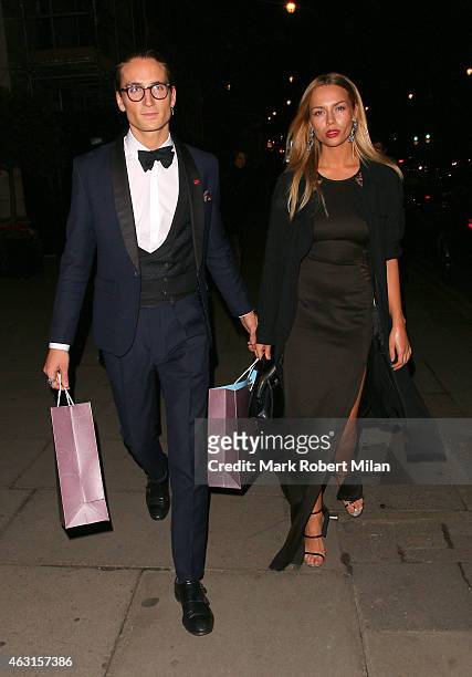 Oliver Proudlock and Emma Louise Connolly attend the inaugural Roll Out The Red Ball in aid of the British Heart Foundation at The Park Lane Hotel on...