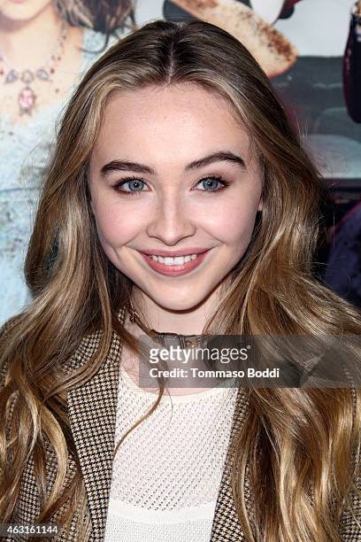 Actress Sabrina Carpenter attends the Disney Channel Original Movie "Bad Hair Day" Los Angeles premiere held at the Walt Disney Studios on February...