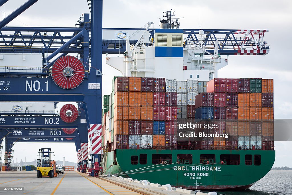 Operations Inside The Hutchison Ports Sydney Terminal