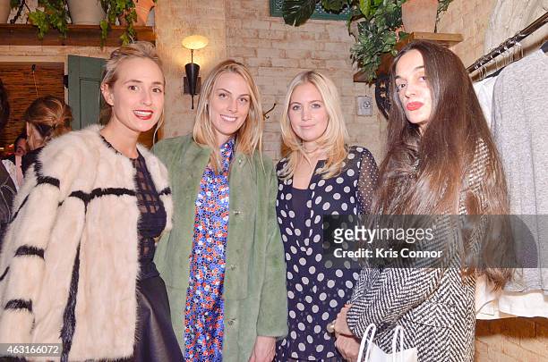 Elizabeth Turn Und Taxis, Selby Drummond, Marissa Montgomery and Rushka Bergman attend the Rotten Roach and Five Story Cocktail reception at Marlton...