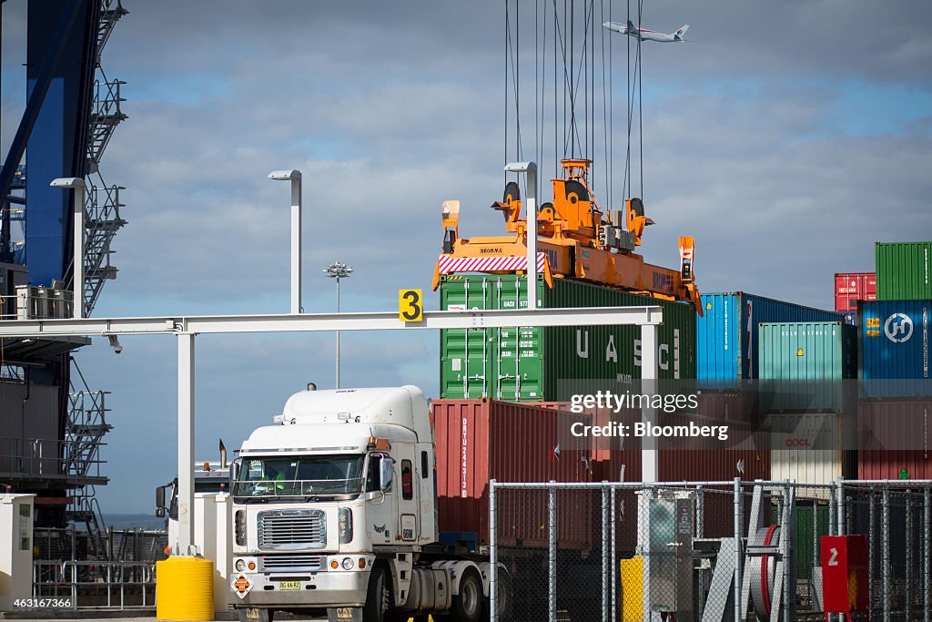 Operations Inside The Hutchison Ports Sydney Terminal