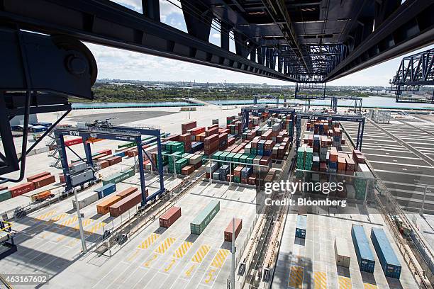 Mv Botany 130 Port Botany Shipping Container Terminal Stock Photos, High-Res ...