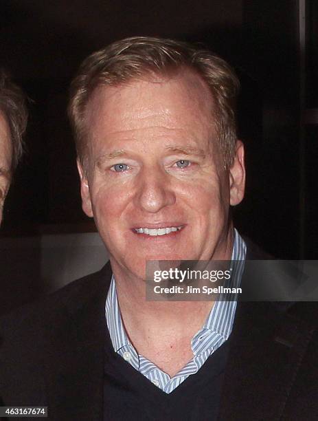 Commissioner of the National Football League Roger Goodell attend The Cinema Society and Brooks Brothers host a screening of "The Rewrite" after...