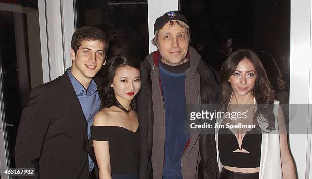 Actors Steven Kaplan, Annie Q., writer/director Marc Lawrence and actress Emily Morden attend The Cinema Society and Brooks Brothers host a screening...