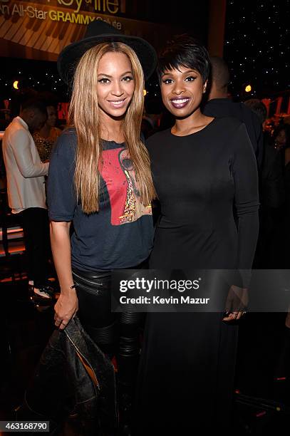 Beyonce and Jennifer Hudson attend Stevie Wonder: Songs In The Key Of Life - An All-Star GRAMMY Salute at Nokia Theatre L.A. Live on February 10,...