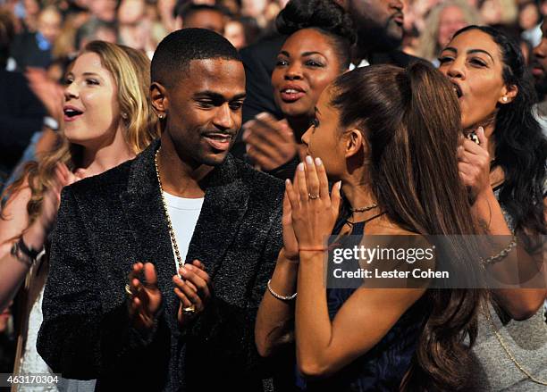 Big Sean and Ariana Grande attend Stevie Wonder: Songs In The Key Of Life - An All-Star GRAMMY Salute at Nokia Theatre L.A. Live on February 10, 2015...