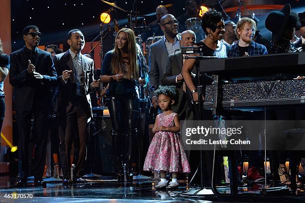 Attendees including honoree Stevie Wonder, recording artists Beyonce, John Legend, Lady Gaga, Jason Derulo, Annie Lennox, Gladys Knight, Ariana...