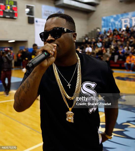 Troy Ave attends Hard 2 Guard at Baruch College on February 10, 2015 in New York City.