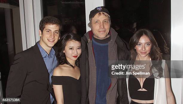 Actors Steven Kaplan, Annie Q., writer/director Marc Lawrence and actress Emily Morden attend The Cinema Society and Brooks Brothers host a screening...