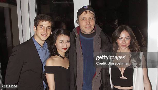 Actors Steven Kaplan, Annie Q., writer/director Marc Lawrence and actress Emily Morden attend The Cinema Society and Brooks Brothers host a screening...