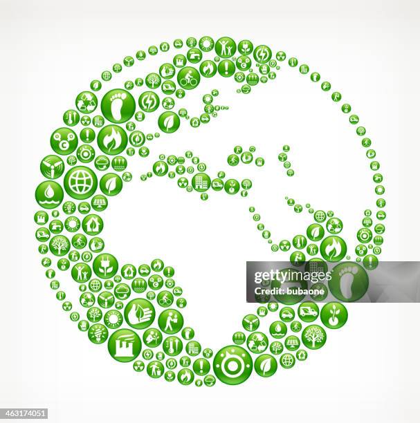 world map globe on green energy buttons - spring car stock illustrations