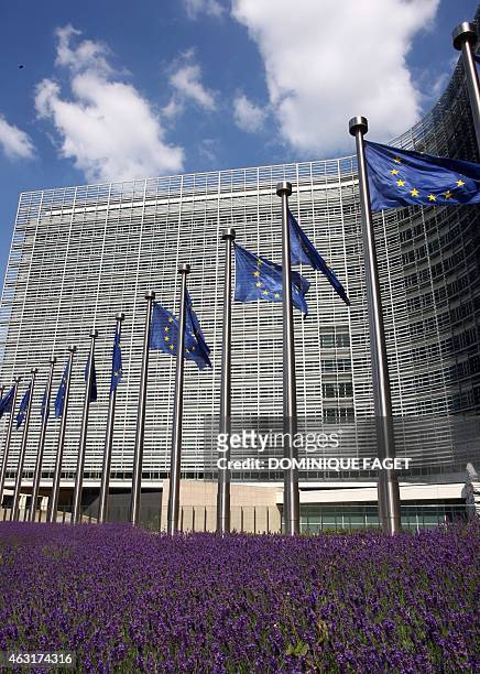 View of the Berlaymont building, headquarters of the European Union Commission, on the eve of a European Union summit 20 June 2007, in Brussels....