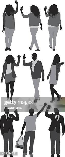 people walking - suit jacket stock illustrations