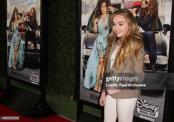 Actress Sabrina Carpenter attends the Los Angeles premiere of "Bad Hair Day" a Disney Channel original movie at Walt Disney Studios on February 10,...