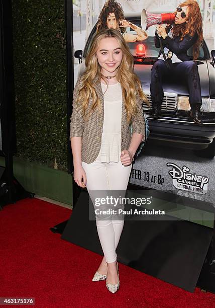 Actress Sabrina Carpenter attends the Los Angeles premiere of "Bad Hair Day" a Disney Channel original movie at Walt Disney Studios on February 10,...