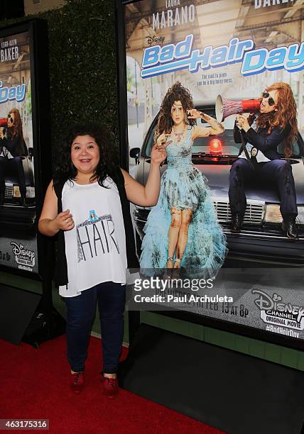 Actress Raini Rodriguez attends the Los Angeles premiere of "Bad Hair Day" a Disney Channel original movie at Walt Disney Studios on February 10,...