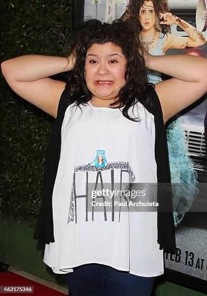 Actress Raini Rodriguez attends the Los Angeles premiere of "Bad Hair Day" a Disney Channel original movie at Walt Disney Studios on February 10,...